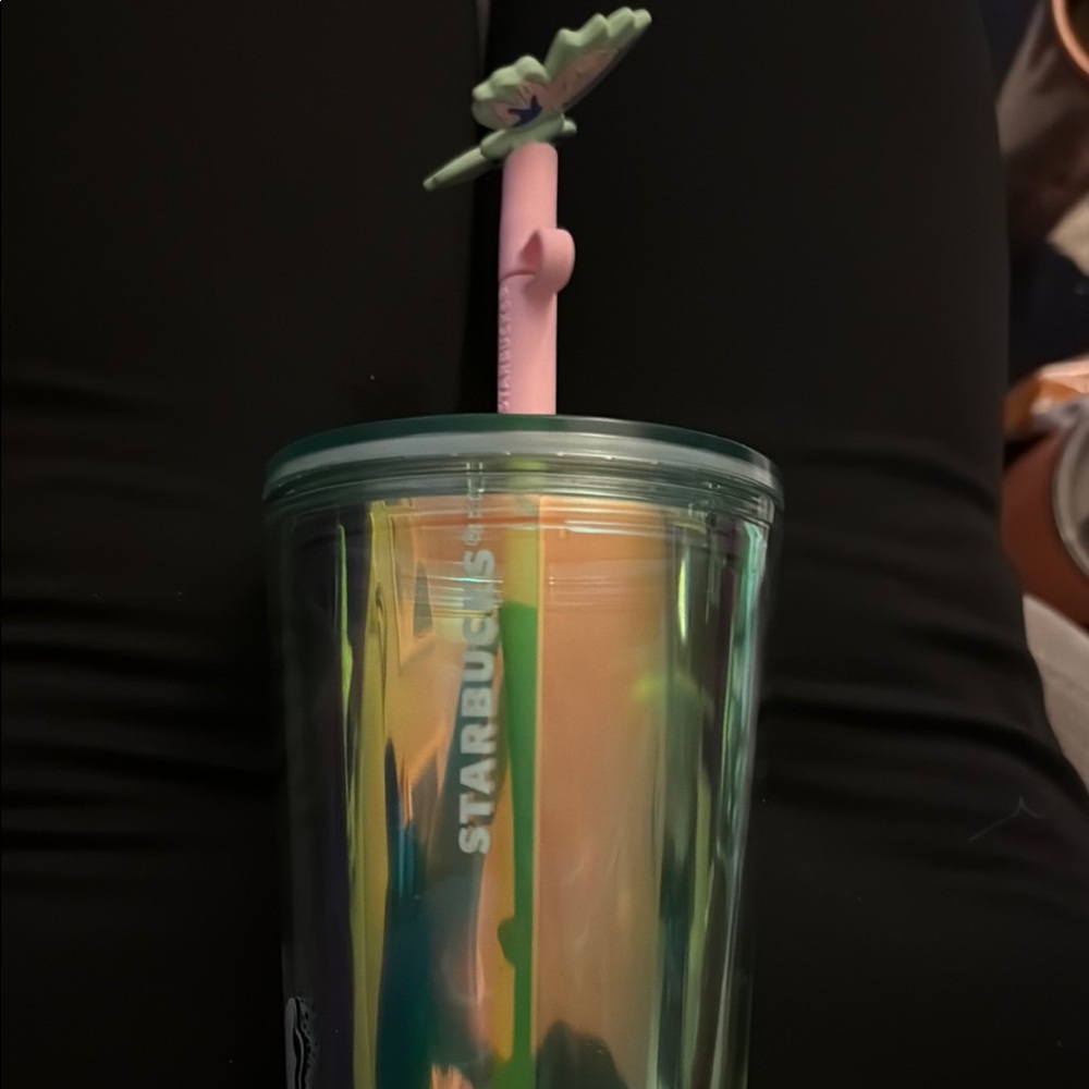 2024 Starbucks Iridescent Canna Lily Tumbler with Butterfly Straw Topper (VENTI)